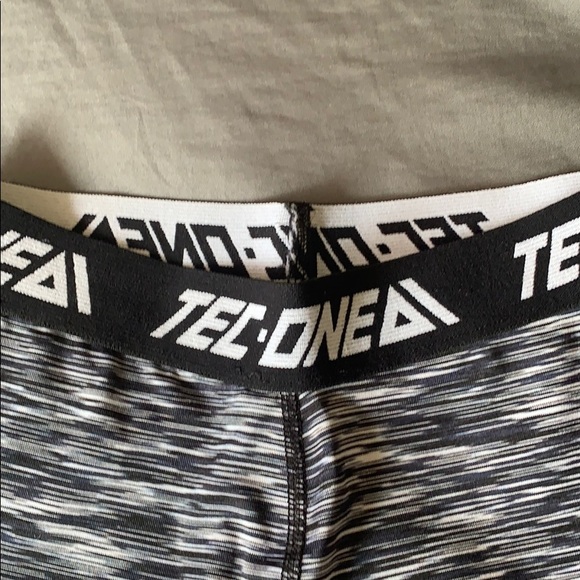 Tec one black& white spandex shorts - Picture 3 of 3
